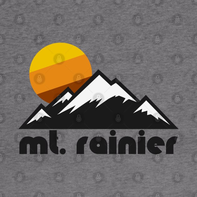 Retro Mt Rainier ))(( Tourist Souvenir Travel Washington Design by darklordpug